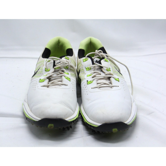 Nike Lunar Control 2 Golf Shoes Mens 10 White Yellow Spiked Lunarlon 704665-102 - Picture 2 of 9